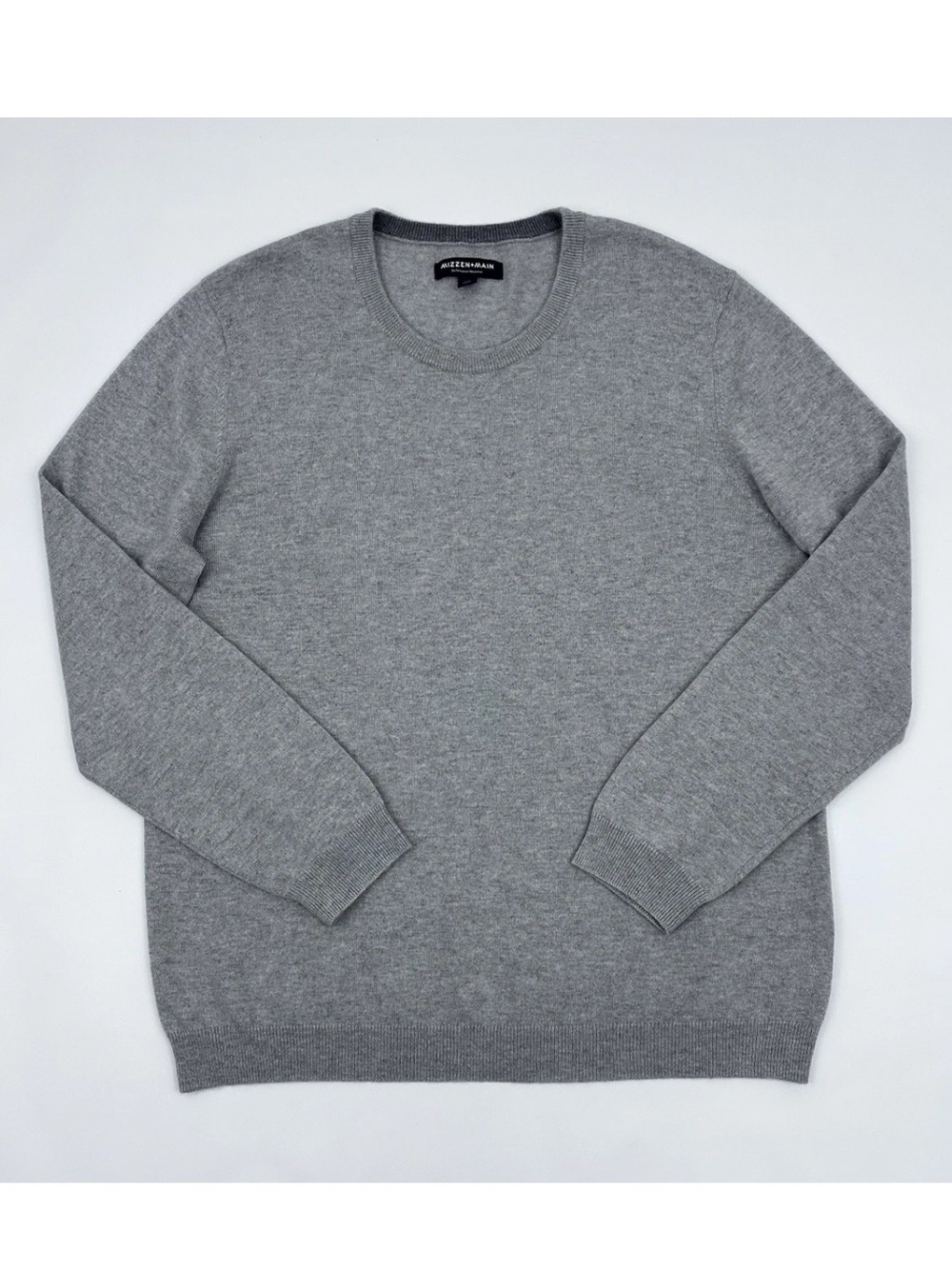 Mizzen+Main Cashmere Crewneck Sweater Gray XXL